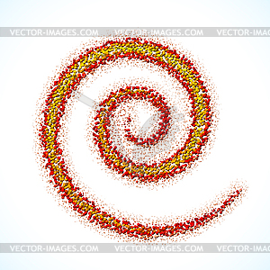 Спираль знак изготовлен из рассеянных шаров - векторный дизайн