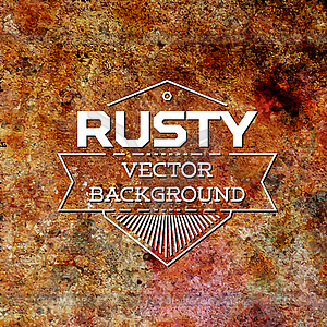 Rusty metal background - vector image