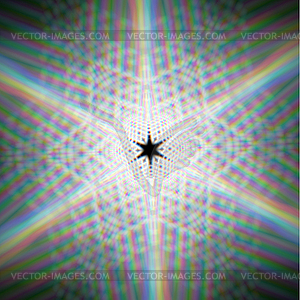 Mystic shiny star with with optical aberrations - vector clipart