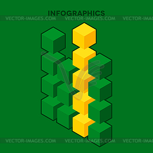 Infographics with cubes - vector clip art