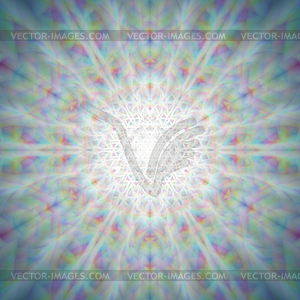 Mystic shiny dandelion mandala - vector image