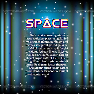 Space background with lightened corridor - vector clipart