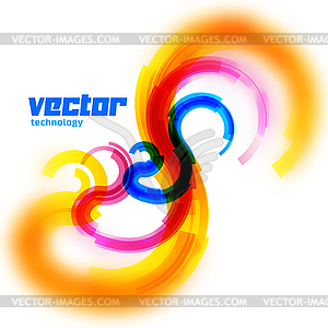 Spiral card with blurred edge - vector image