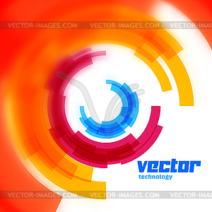 Circles card with blurred edge - vector clip art