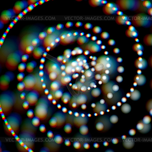 Спиральные блестящие гирлянды с легкими аберраций - векторное изображение клипарта