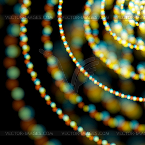 Spiral shiny garlands with light aberrations - vector clipart