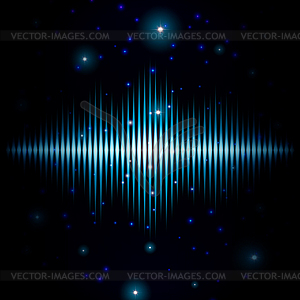 Mystic shiny blurred sound sign with sparkles - vector clipart