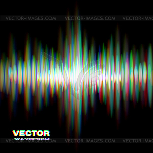 Shiny sound waveform - vector clip art