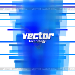 Background with blue blurred lines - vector image