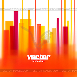 Фон с оранжевыми размытым линиям - клипарт в векторном формате