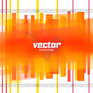 Background with orange blurred lines - vector clipart / vector image