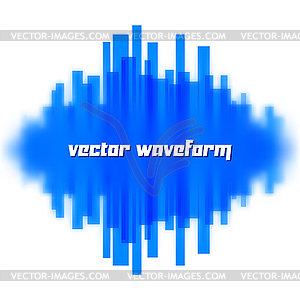 Blurred waveform made of lines - vector clipart