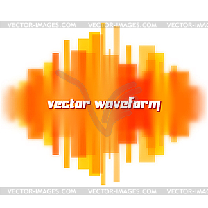 Blurred waveform made of lines - vector clip art