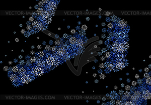 Winter background with snowstorm and sprayed - vector clipart