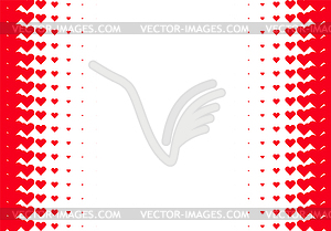 Valentine`s Day background with simple heart - color vector clipart