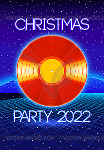 Christmas party invitation poster or flyer with - vector image