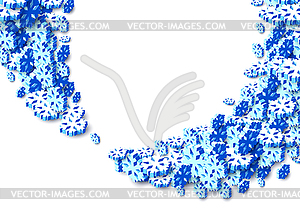 Winter background with snowstorm and sprayed - vector clipart