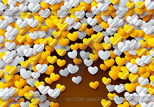 Valentines Day card with scattered colorful foil - vector clipart