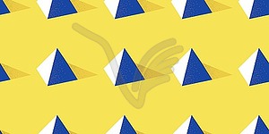 Бесшовный узор с пирамидальной формой на желтом - клипарт в формате EPS