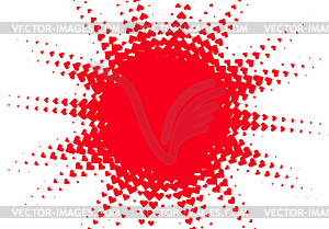 Valentine`s Day background with simple heart - vector image