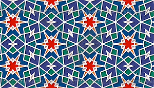 Arabic seamless girih pattern with classic islamic - vector clipart