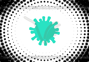 Концепция вакцинации против коронавируса COVID-19 с - векторное изображение клипарта