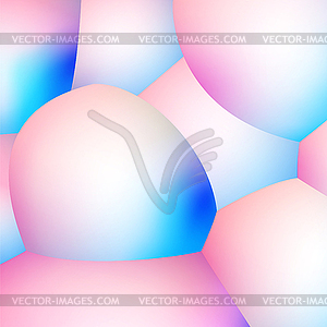 Abstract background with pearlescent soft bubbles - vector clipart