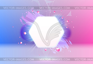 Abstract pink and blue vaporwave styled background - vector image