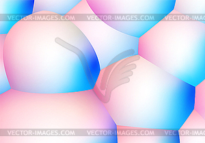 Abstract background with pearlescent soft bubbles - vector clipart