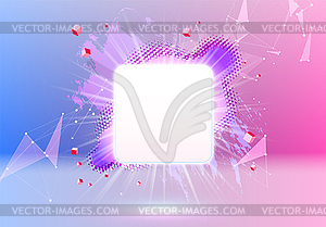 Abstract pink and blue vaporwave styled background - vector image