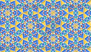 Arabic seamless girih pattern with classic islamic - vector clipart