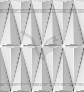 Abstract white background with triangular 3D - vector clipart