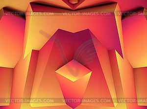 Abstract geometric background with colorful 3D - color vector clipart