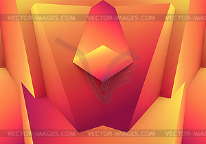 Abstract geometric background with colorful 3D - vector clip art