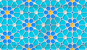 Arabic seamless girih pattern with classic islamic - vector clip art