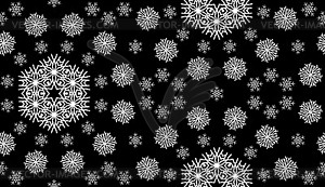 Christmas snowflake seamless pattern for winter - vector clip art