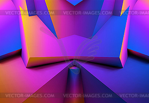 Abstract geometric background with colorful 3D - vector clipart