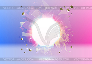 Abstract pink and blue vaporwave styled background - vector image