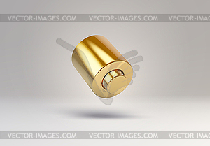 3D element or simple golden shape - vector clip art