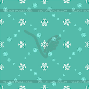 Christmas snowflakes seamless pattern for winter - vector image