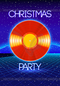 Christmas party invitation poster or flyer with - vector image