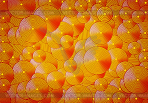 Abstract psychedelic background with circles and - vector clipart