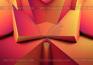 Abstract geometric background with colorful 3D - vector clip art