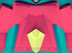 Abstract geometric background with colorful 3D - vector image