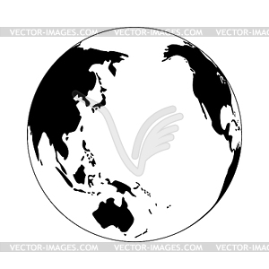 Earth globe sign. Geographic globe view of world - vector clipart