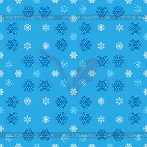 Christmas snowflakes seamless pattern for winter - vector image