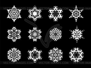 Set of snowflakes for Christmas eve holidays - vector clipart