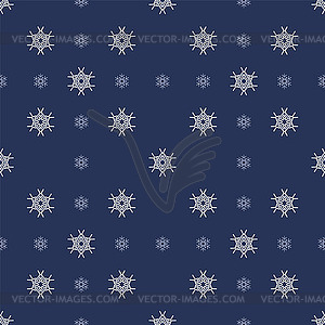 Christmas snowflakes seamless pattern for winter - vector clipart