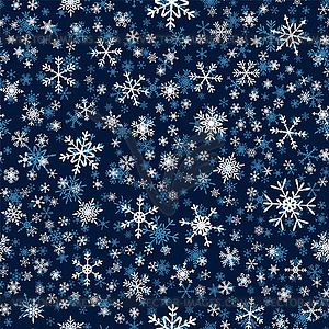 Snowflakes seamless pattern for Christmas - vector image