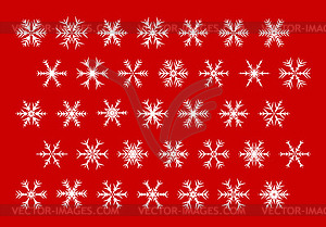 Набор снежинок для рождественского украшения. - изображение в векторе / векторный клипарт